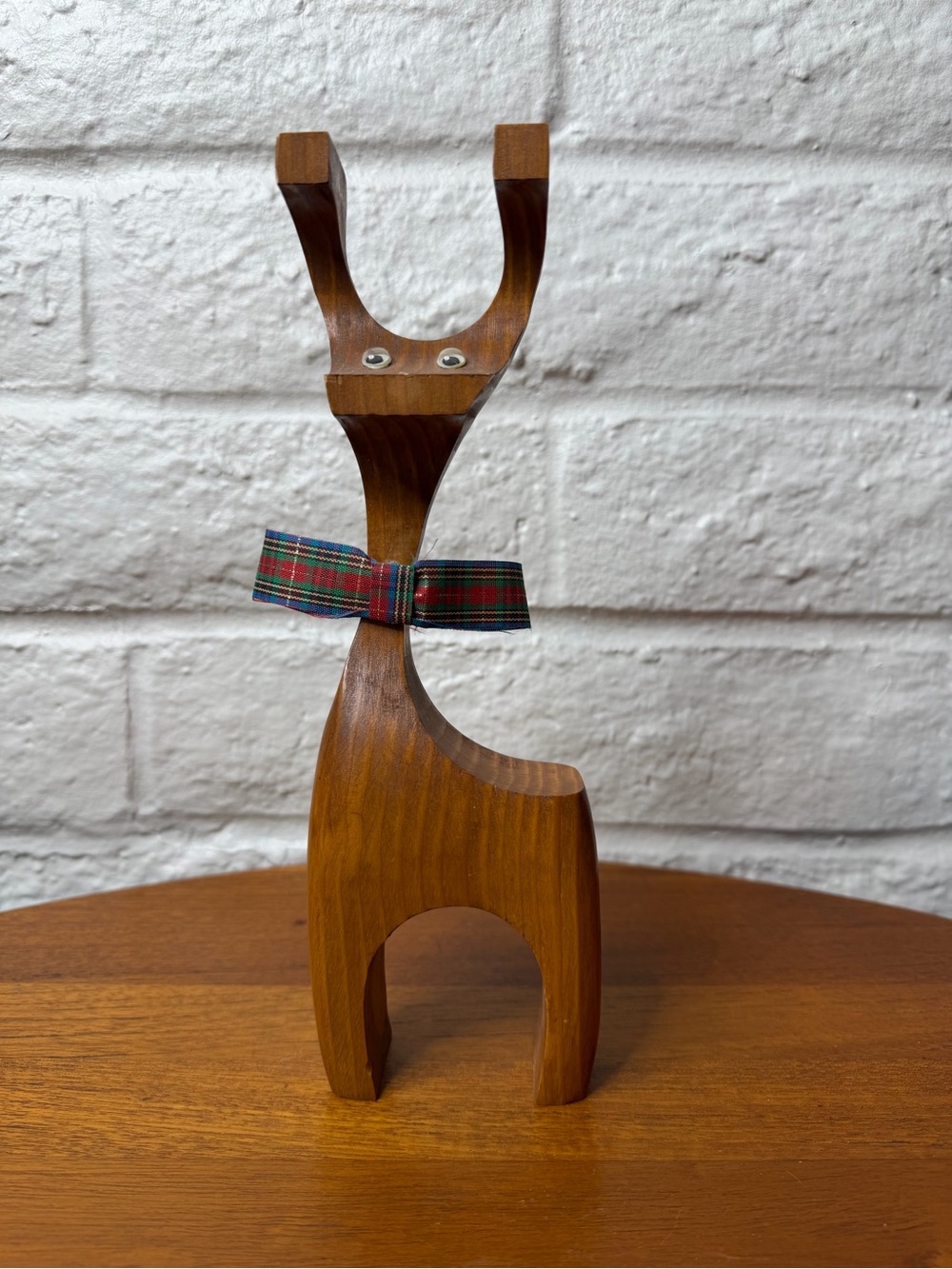 Vintage MCM Scandinavian/Danish-style Wooden Reindeer Figurine